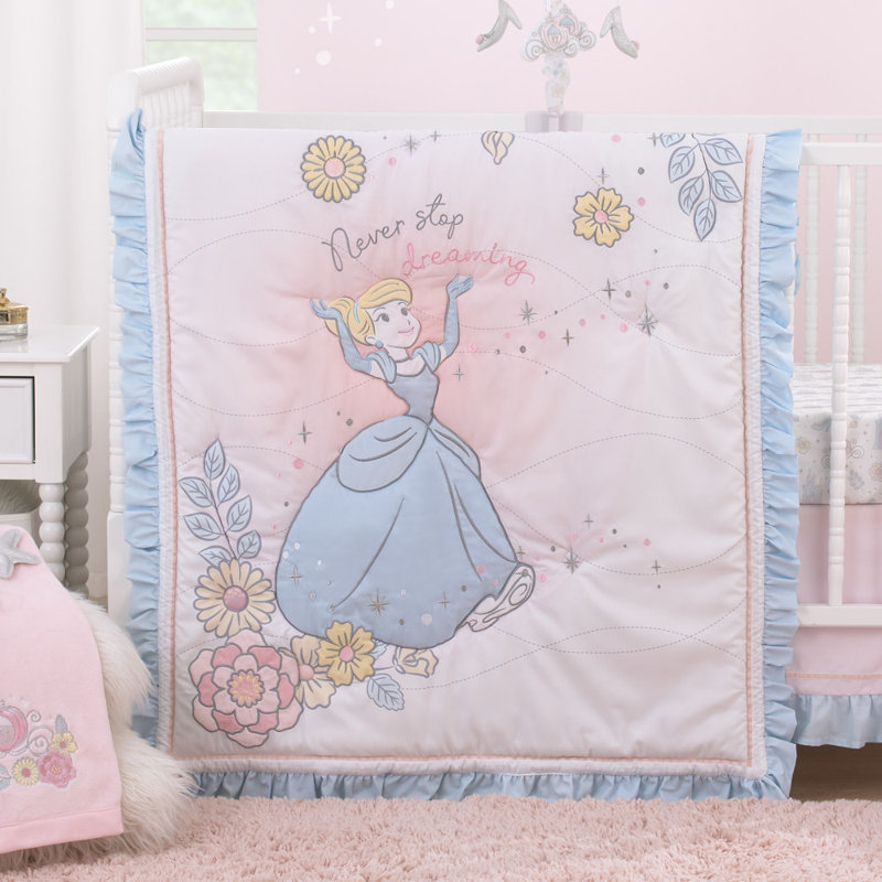 Ensemble de literie pour lit de bébé 3 pièces NoJo Disney Sweet Princess