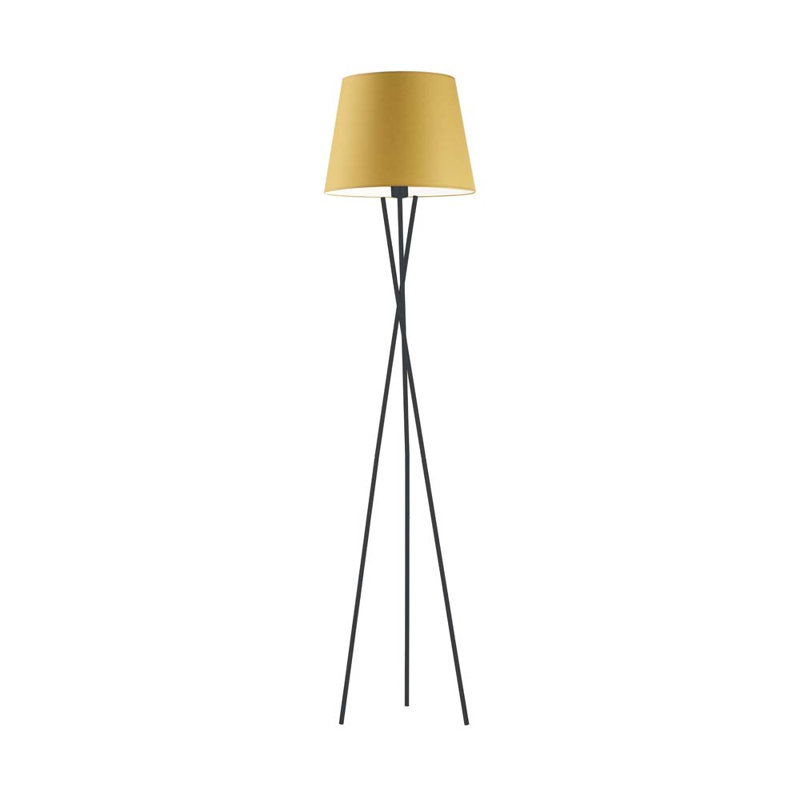Arlaith 165cm Tripod Floor Lamp, Black, Mustard