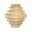 D9.1x9.8" Tiered Geometric Amber Luster Clear Vase