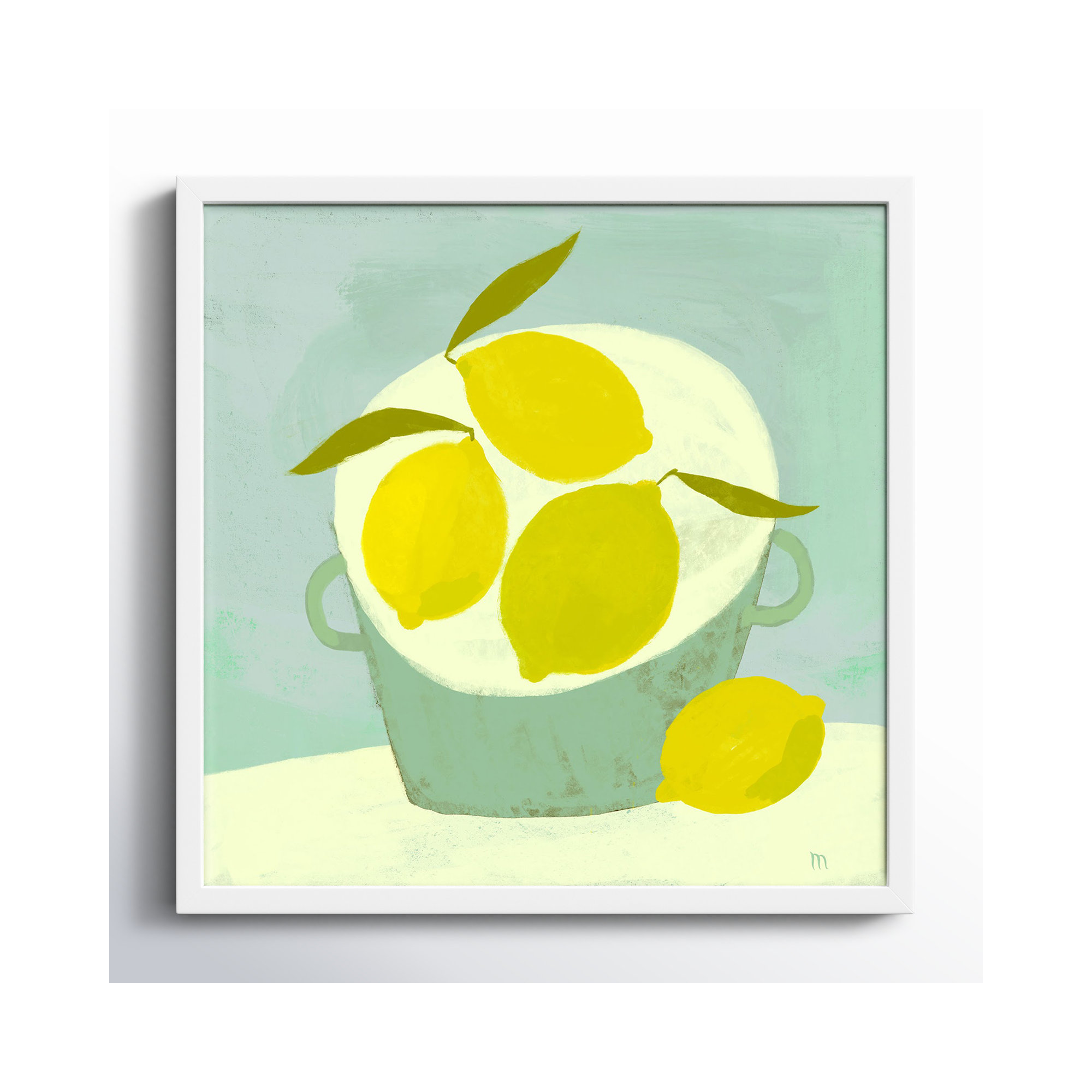 Summer Basket by StudioM, White, 16" H x 16" W x 1.25" D