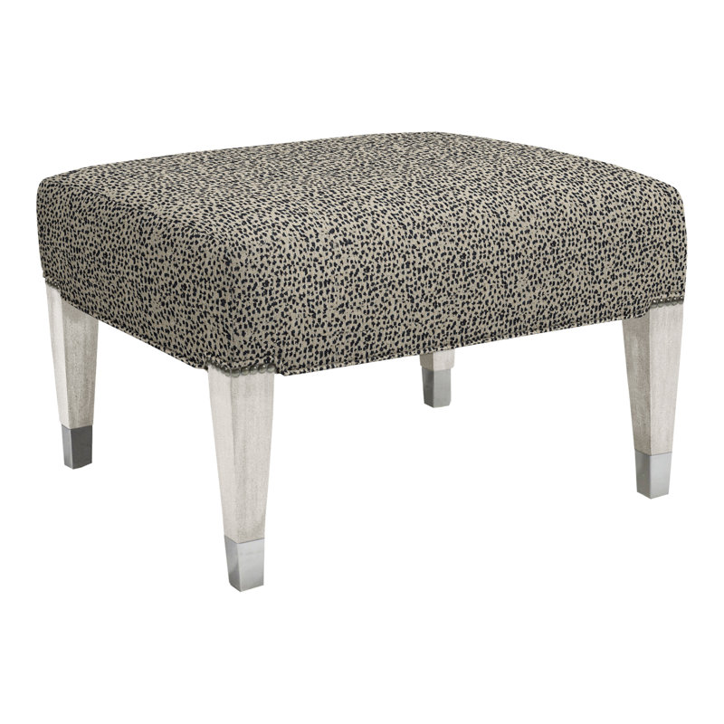 James By Thom Filicia Ottoman, Nomad Slate Crypton® Chenille, No, Casa Blanca