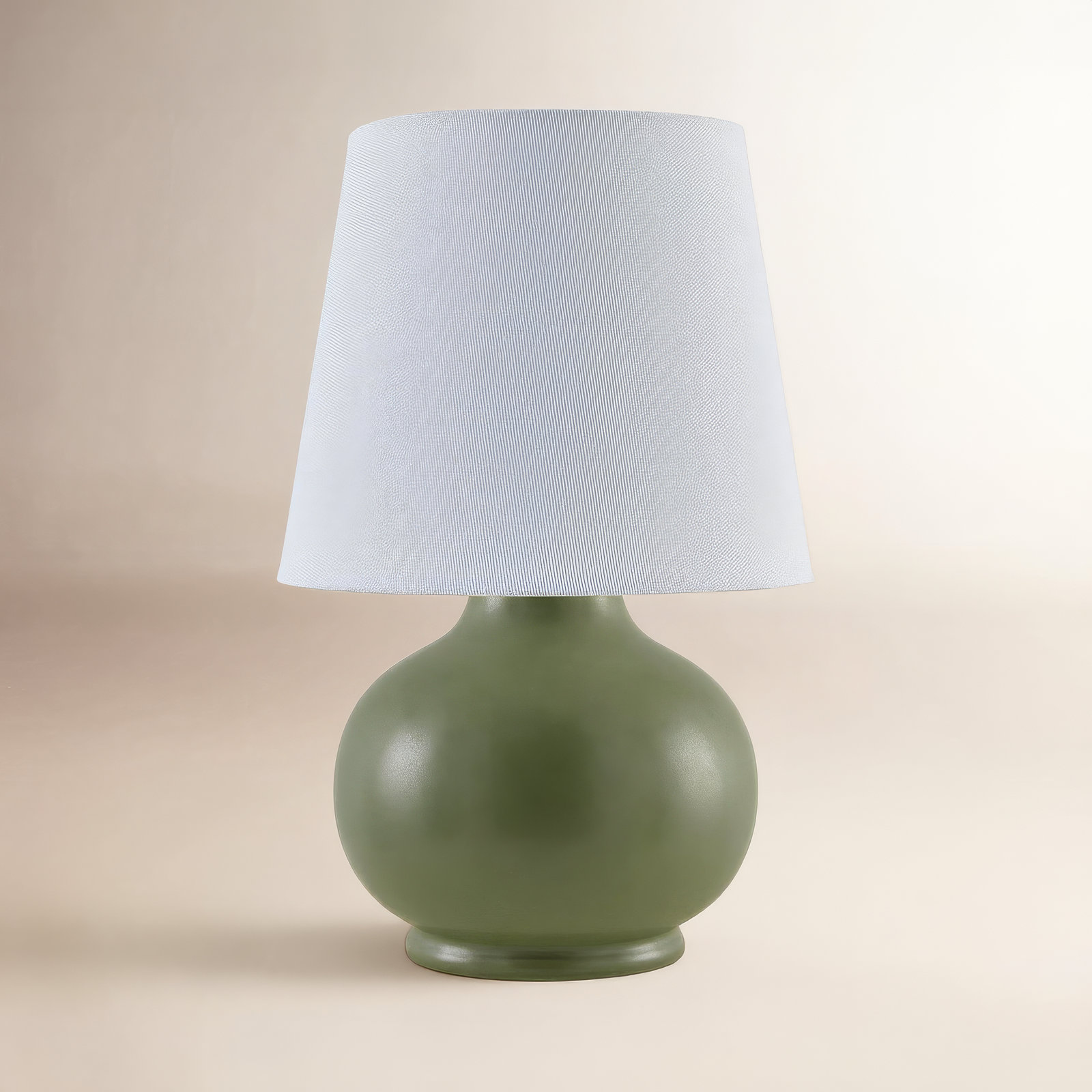 Momsen Drum Ceramic Table Lamp, Dark Green, 13'' H X 8'' W X 8'' D