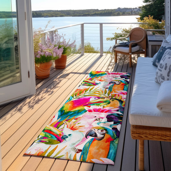 Beachcrest Home™ Braggs Indoor/Outdoor Area Rug with Non-Slip Backing ...