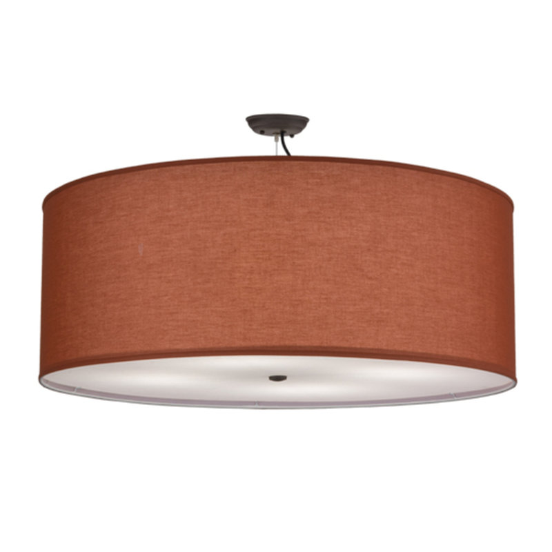 Cilindro 4 - Light Chandelier, 19" H x 37" W x 37" D, Red Dust Textrene