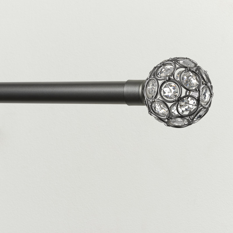Tringle à rideaux simple réglable 1 po, 66” – 120”, Bronze industriel