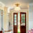 Buckminster 1-Light Vintage Schoolhouse Fluted Glass Semi Flush Mount Ceiling Light  for Hallway-1380074498