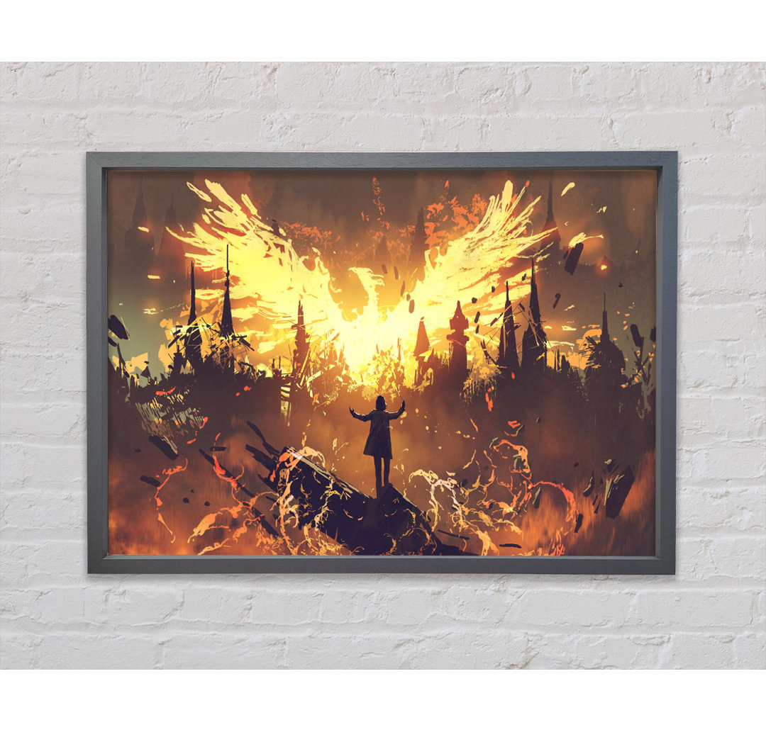 The Phoenix Rises - Einzelner Bilderrahmen Kunstdrucke auf Leinwand