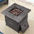Schutt Wicker Rattan 5 Person Outdoor Seating Group with Fire Pit, Rocking Swivel Chairs, Sofa and Ottomans-1672539355-1665498698