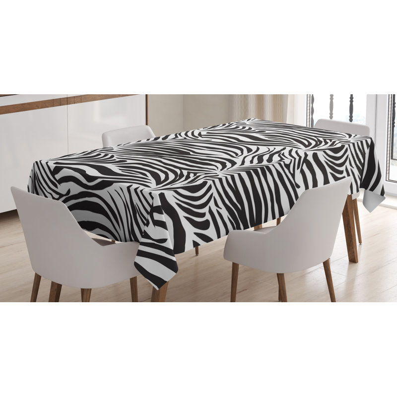 Zebra Print Tablecloth, 84" x 60"