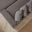 Très grand canapé en forme de L avec méridienne, canapé modulaire en L en velours côtelé confortable avec 8 coussins et deux espaces de rangement pour les accoudoirs, canapé-lit rembourré moelleux pour la chambre à coucher du salon-81596486