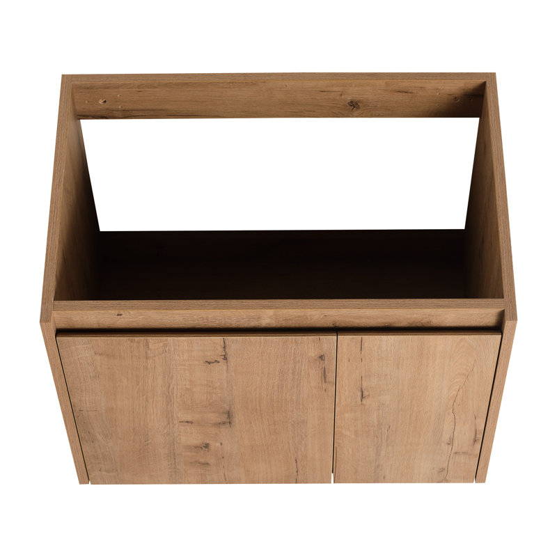 Bathroom Cabinet With Resin Basin - 24", Soft Close, Imitative Oak Colorway 24" Sink , Style, Imitative Oak, 24"