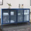 Armoire en verre trempé à 4 portes avec 4 portes en verre et tablette réglable-368022225