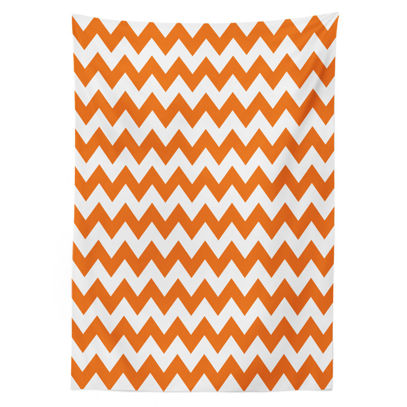 Chevron Tablecloth, 84" x 60", Orange