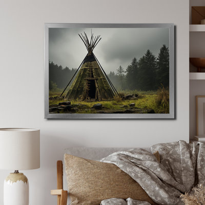 Native Tipi Legacy Of The Plains I - Native American Art Canvas Prints