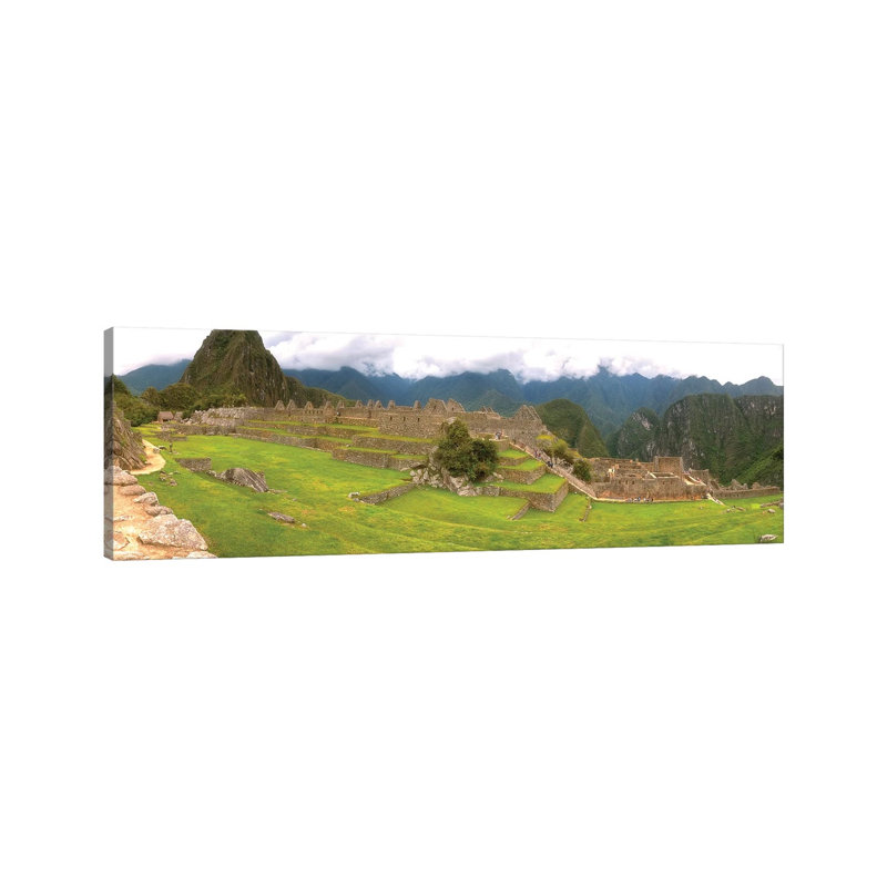 Machu Picchu Pano View by Glauco Meneghelli - Wrapped Canvas Panoramic Print, 30.48 cm H x 91.44 cm W x 1.91 cm D