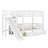 Twin Over Twin Bunk Bed With Staircase And Slide, Solid Wood Bunk Bed With Storage Drawers For Kids, No Box Spring Needed-1823453402