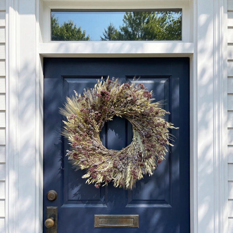Dried Lavender and Avena Spring Wreath, 22" H x 22" W x 5" D