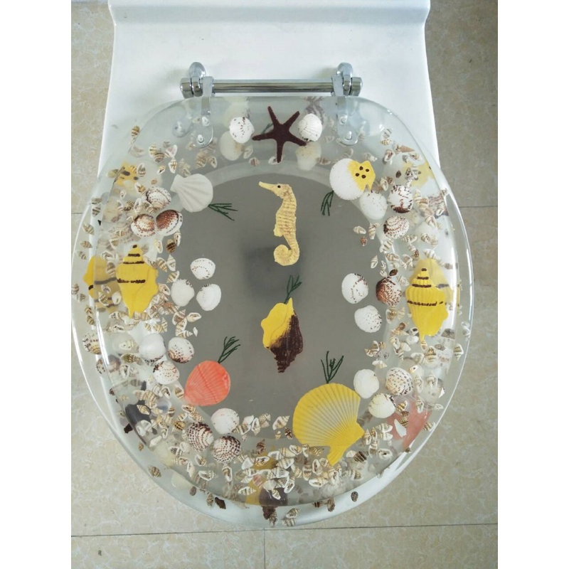 17'' Toilet Seat Sea Treasure , Clear
