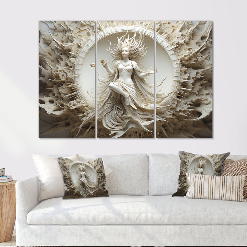 Ensemble de salon indien Mokshas Ethereal, H 40 po x l 60 po