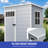 Outdoor Vertical Storage Shed with Windows-119478024