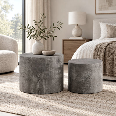 Tables d'appoint rondes en bois
