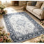 Tapis floral rétro Boho à poils courts, doux, lavable et antidérapant