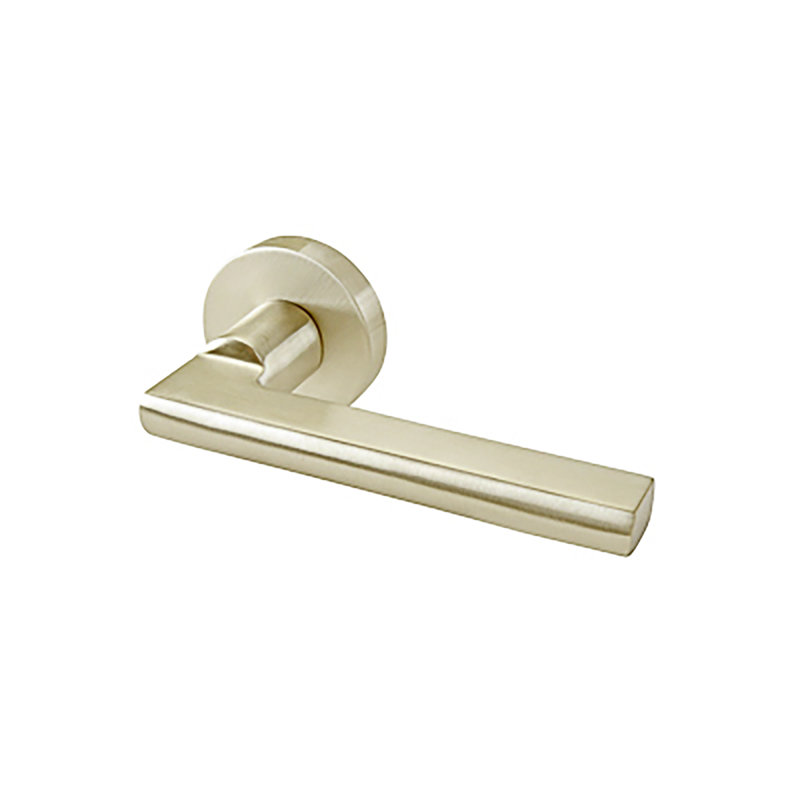 Ensemble d'intimité Alpine Lever 78 avec rose rond, Laiton satiné, 2.75"