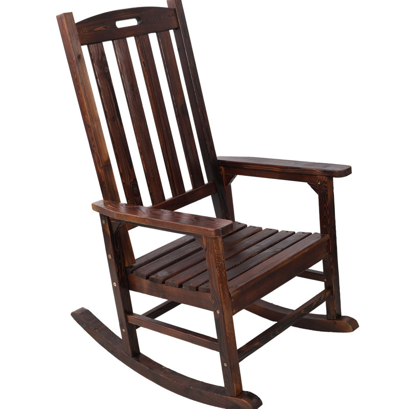 Chaise berçante brune pour intérieur et extérieur, siège surdimensionné, large et confortable, Brown