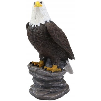 Eagen Realistic Pride Majestic Perching on Cliff Rock USA National Emblem Eagles Independence Day American Gallery Home Patio Decor Figurine -  Loon PeakÂ®, 16FB04522C5A41388305DC56EC7B9D8E