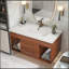 35.4"Single Bathroom Vanity With Integrated Ceramic Sink