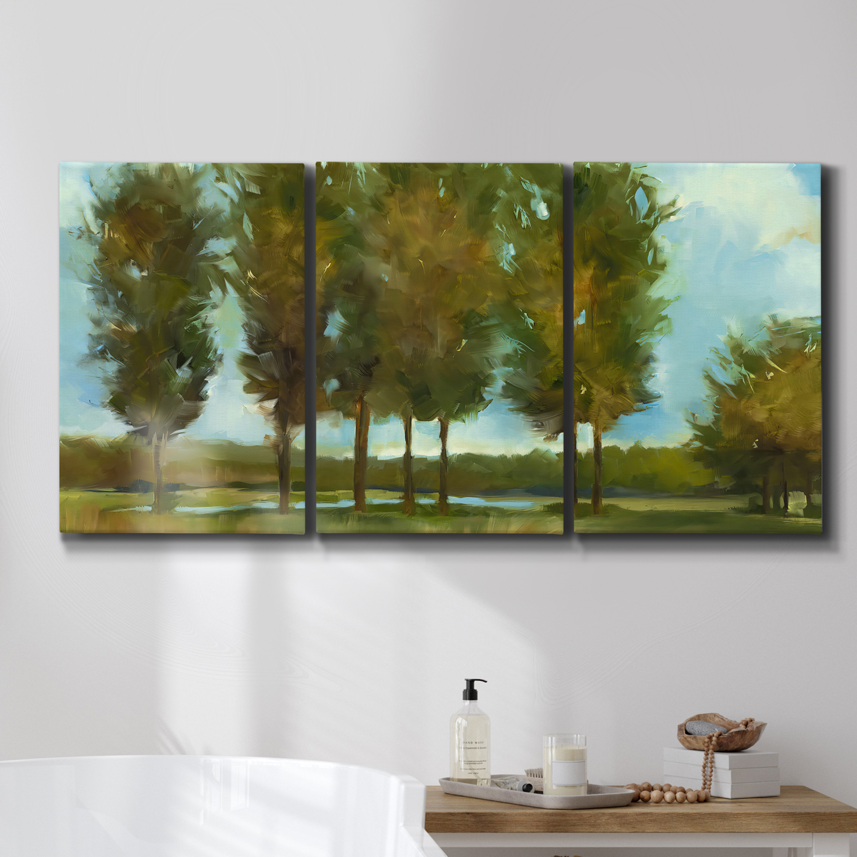 Vault W Artwork Vethueil By Monet Framed On Canvas 3 Pieces Print | Wayfair