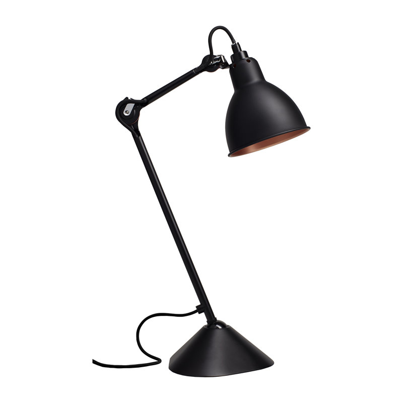 Lampe Gras Desk Table Lamp, Black/Copper