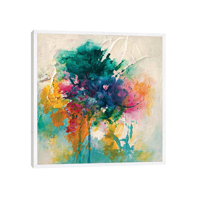 Afternoon Tea No.1 by Jude Remedios - Painting on Canvas, 66.04cm H x 66.04cm W x 3.81cm D, White Framed