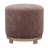 Mid-Century Modern Swivel Ottoman with Wood Base-557060780