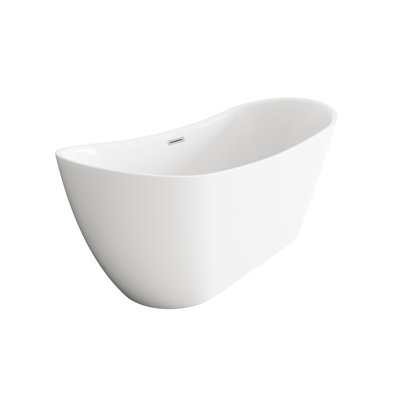 67 Inch Bathtub in Glossy White with Trim