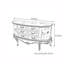 Buffet demi-rond sculpté de style européen