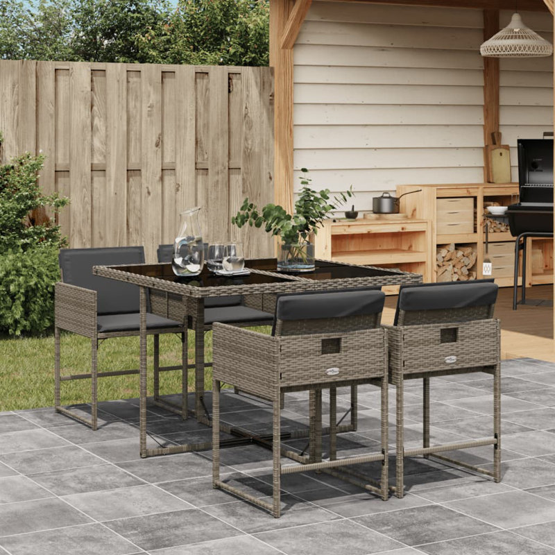 Ensemble repas avec coussins Hokku Designs, Gris, Gris, 4