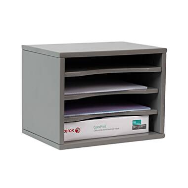 Ballucci File Organizer Paper Sorter, 5 Tier Adjustable Shelves, Color: White, Size 12.0 H x 13.8 W x 9.25 D