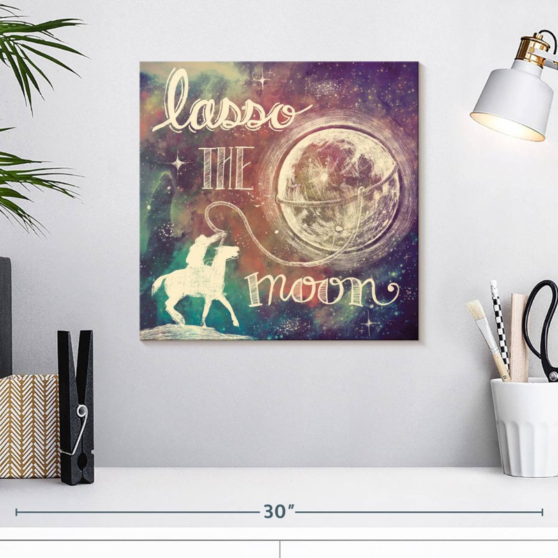 Tergel, univers, galaxie, lasso, lune, H 16 po x l 16 po