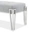 Banc d'appoint en velours rose - gris