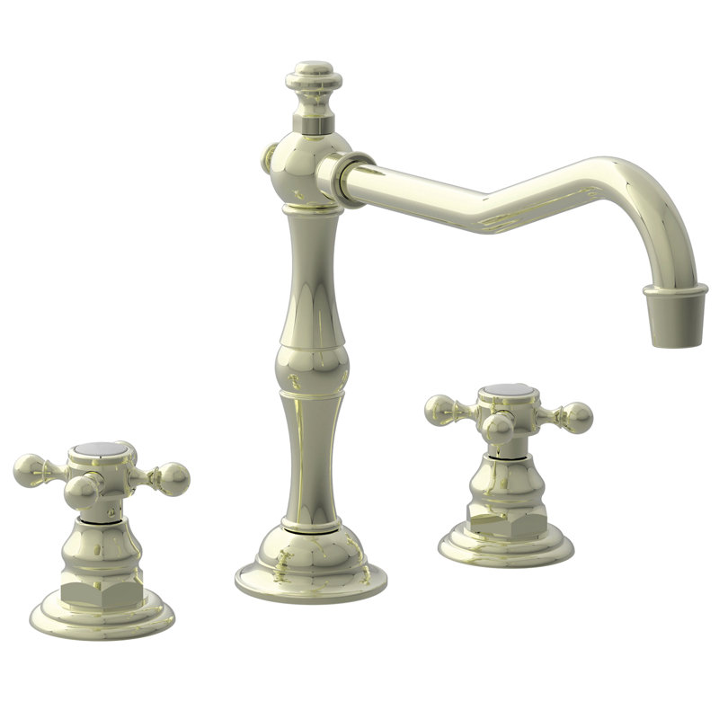 Chesterfield Double Handle Kitchen Faucet, French Gold (PVD), Cross