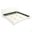Lit plateforme simple en métal, blanc