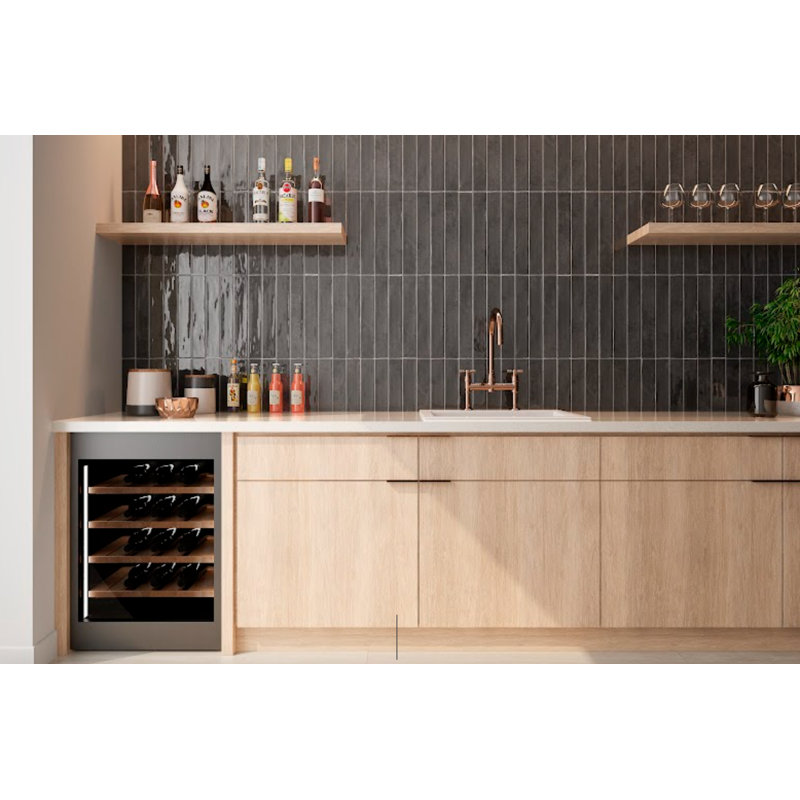 Zellige 2X16 Ceramic Wall Tile, Dark Gray