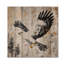 Hawk Soaring Over The Mountains I - Décoration murale moderne en bois sur bois de pin naturel-924626530