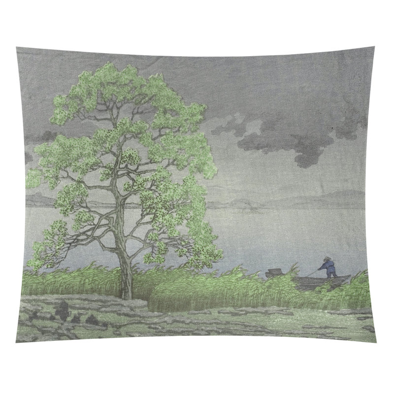 Tapisserie murale Magallanes Rain Over the Shore, H 83,5 po x l 71 po, Vert