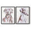 «Sitting Dog I», reproduction encadrée de qualité supérieure - prête à être accrochée - aucun clou requis - aucun clou requis-52021859-52021862