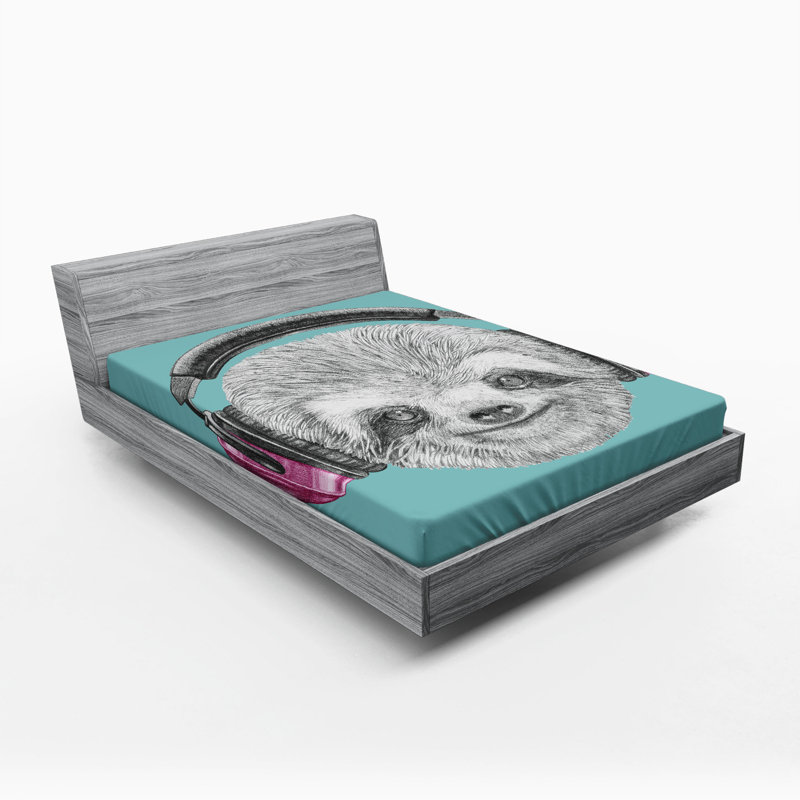 Microfiber Fitted Sheet, Queen Fitted Sheet, Animals