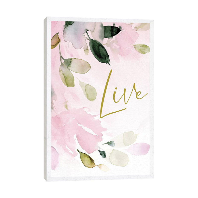 Live by Stephanie Ryan - Painting on Canvas, White Floater Framed, 66.04cm H x 45.72cm W x 3.81cm D