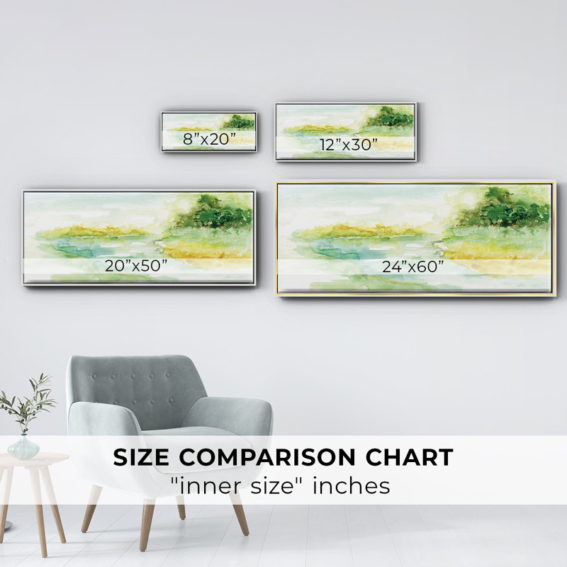Dreamy Inlet- Framed Canvas, 24" H x 60" W