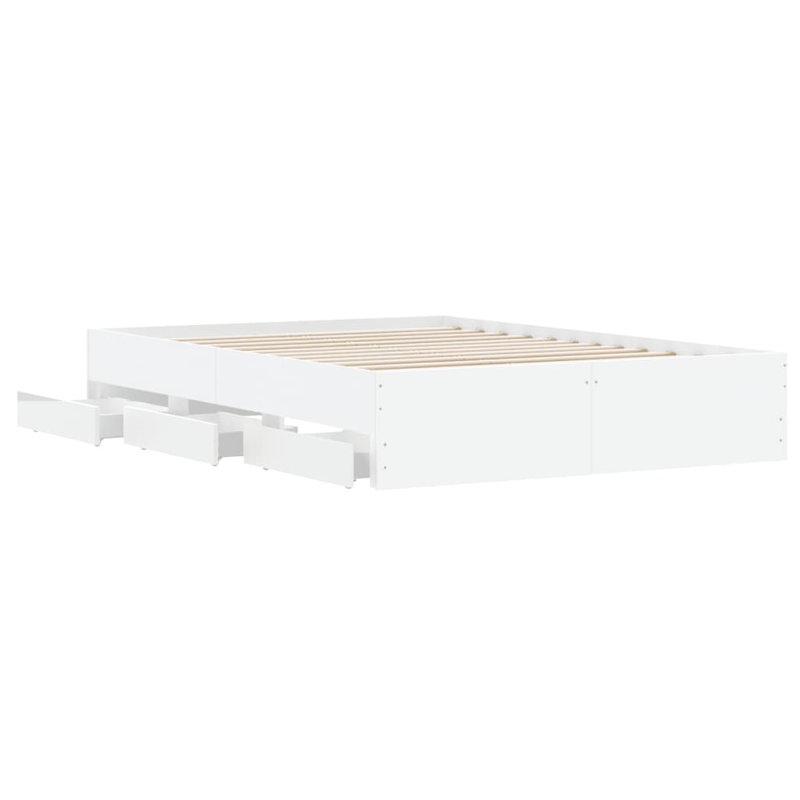 Nyzaiah Drawers Bed Frame, 120 x 200cm, White